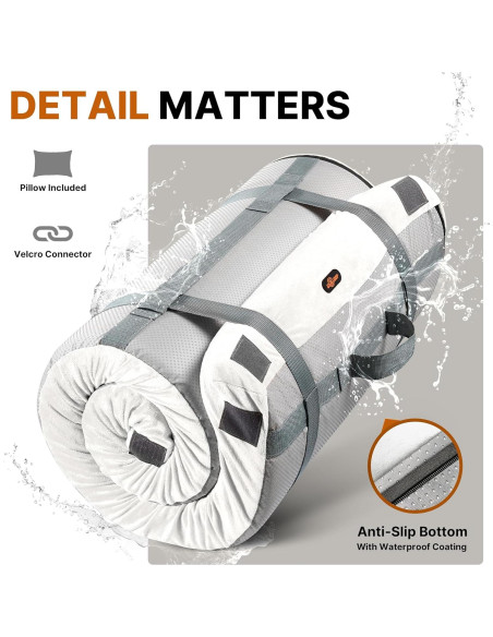 Colchón Futon Gaialoop Twin XL Espuma Viscoelástica 80x38cm