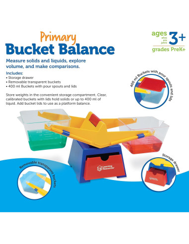 Escala de Balance de Cubo Learning Resources - 400 ml, 3+ años