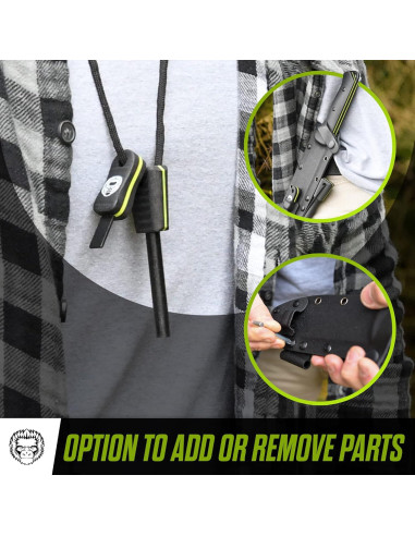 Cuchillo de Supervivencia Holtzman's Gorilla 28.5 cm G10 Negro Verde