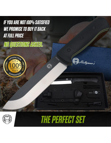 Cuchillo de Supervivencia Holtzman's Gorilla 28.5 cm G10 Negro Verde