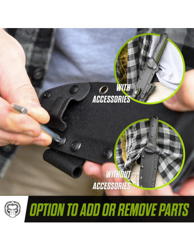 Cuchillo de Supervivencia Holtzman's Gorilla 28.5 cm G10 Negro Verde