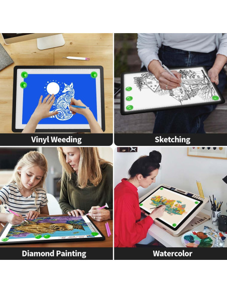 Mesa de Luz A3 Recargable Zocelight LED 5600 Lux Negra