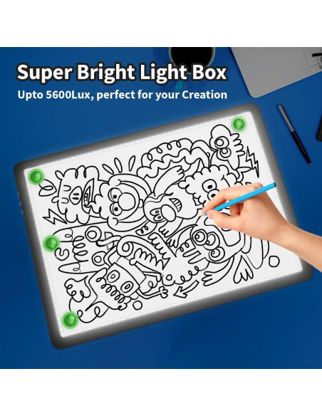 Mesa de Luz A3 Recargable Zocelight LED 5600 Lux Negra