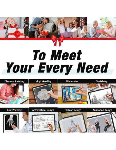 Mesa de Luz A3 Recargable Zocelight LED 5600 Lux Negra