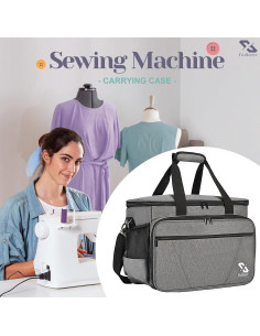 Funda para Máquina de Coser Golkcurx Gris con Almohadilla 2