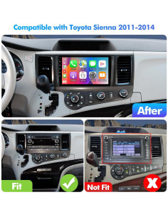 Estéreo de Coche FeirTon Android 12 9" Doble Din para Toyota Sienna 2011-2014 2