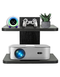 Estante Flotante BiJun para Proyector y TV - 2 Estantes, 35x28cm