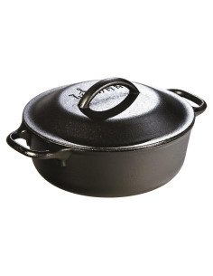 Olla de Hierro Fundido Lodge 2 Cuartos Pre-Sazonada con Tapa