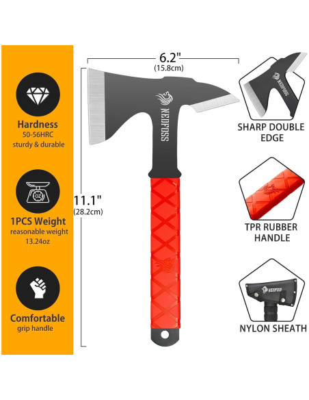 Hachas para Lanzar NedFoss 3 Piezas con Funda Nylon 28.2 cm Hachas para Lanzar NedFoss 3 Piezas con Funda Nylon 28.2 cm