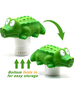 Dispensador Flotante de Cloro WWD Pool Cocodrilo 25.4 cm 2