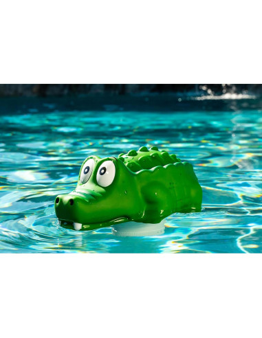 Dispensador Flotante de Cloro WWD Pool Cocodrilo 25.4 cm
