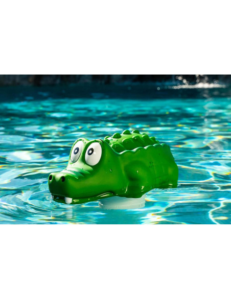 Dispensador Flotante de Cloro WWD Pool Cocodrilo 25.4 cm