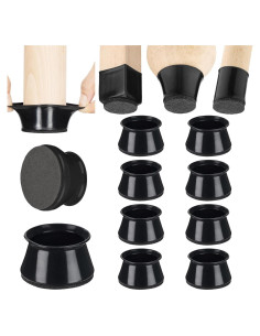 Protectores de Suelo para Patas de Silla Aneaseit - 8 Piezas - Silicona y Fieltro