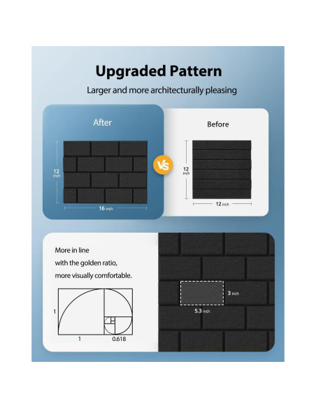 Paneles Acústicos Kuchoow 18 Piezas 40x30 cm Negro