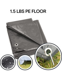 Lona Resistente al Agua Alvantor 1.83m x 1.83m para Camping 2