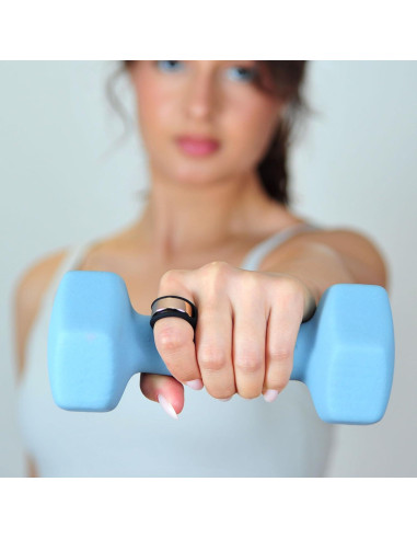 Protector de Silicona Rinfit para Anillo Inteligente Talla 6 Negro