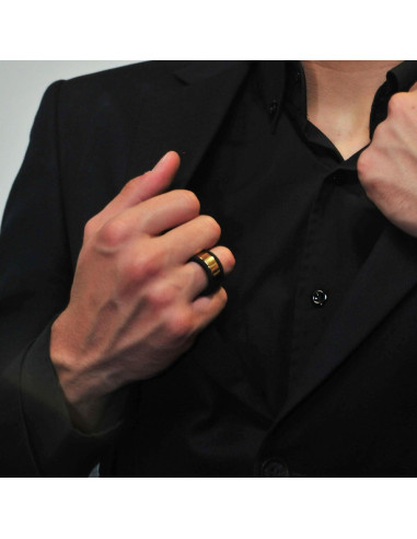 Protector de Silicona Rinfit para Anillo Inteligente Talla 6 Negro