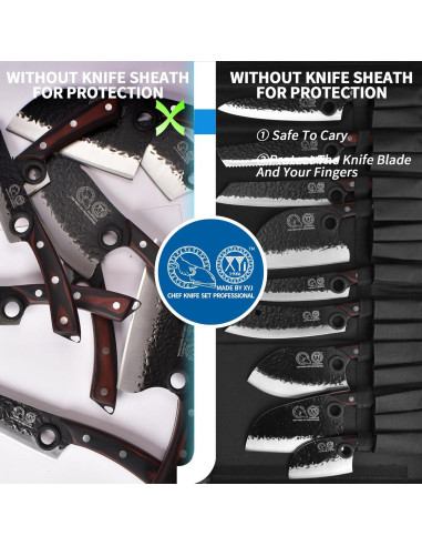 Conjunto de cuchillos de chef profesional XYJ 13 piezas