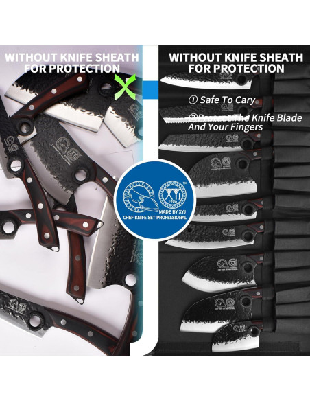 Conjunto de cuchillos de chef profesional XYJ 13 piezas