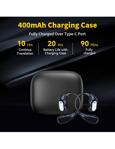 Auriculares de Traducción AI Hantan TE-101 Bluetooth 5.4 150 Idiomas