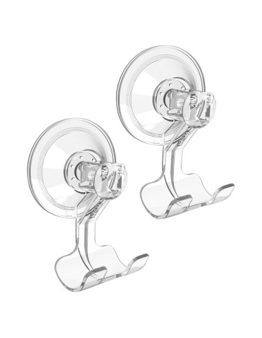 Soporte de Afeitar con Ventosa VIS'V - 2 Pcs, Transparente, Removible