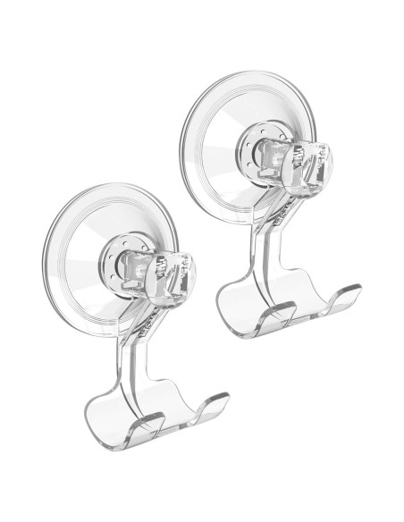 Soporte de Afeitar con Ventosa VIS'V - 2 Pcs, Transparente, Removible