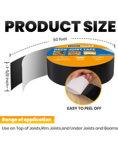 Cinta para Vigas ADHES 4.1 cm x 15 m Impermeable y Anticorrosión 2