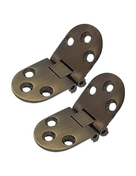 Hinge de Mesa Plegable QCAA, Latón Antiguo, 2 Paquete