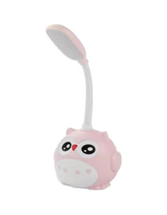Lámpara de Escritorio LED Genyerl Búho Rosa Plegable USB 2