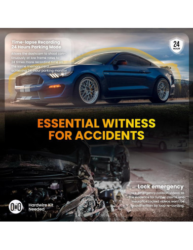 Cámara de tablero TVFEA C1S 2.5K Wi-Fi visión nocturna