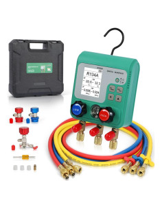 Juego de Manómetros Digitales HVAC KAISAL con Pantalla TFT