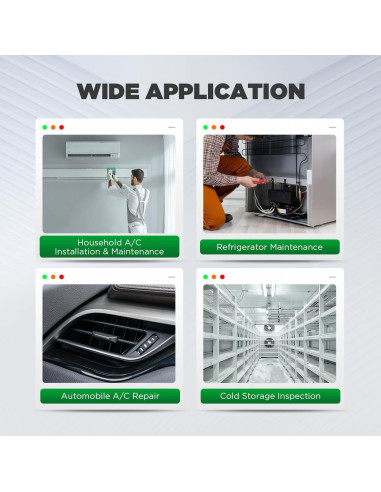 Juego de Manómetros Digitales HVAC KAISAL con Pantalla TFT