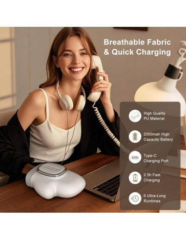 Masajeador de Manos Eléctrico Voluart HM-001 con Calor y Compresión