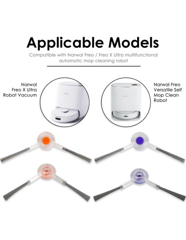 10 Piezas Cepillos Laterales MIBUMIKI para Narwal Freo