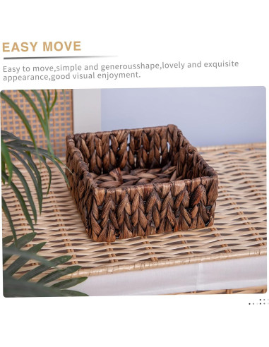 Juego de 3 Cestas de Almacenamiento MIZHICRAFT de Mimbre