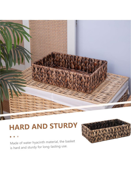 Juego de 3 Cestas de Almacenamiento MIZHICRAFT de Mimbre