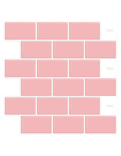 Azulejos autoadhesivos DEWOO rosa 30.48x30.48 cm 10 hojas