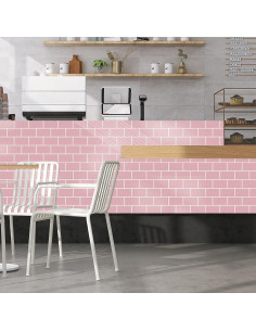 Azulejos autoadhesivos DEWOO rosa 30.48x30.48 cm 10 hojas 2