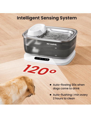 Fuente de Agua Inalámbrica PET MARVEL F2 7L para Perros Grandes