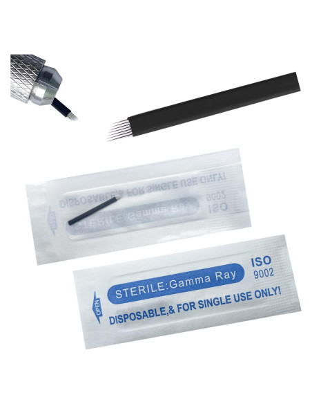 Agujas de Microblading WOLAYI 0.18mm 30 Piezas Desechables