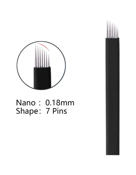 Agujas de Microblading WOLAYI 0.18mm 30 Piezas Desechables