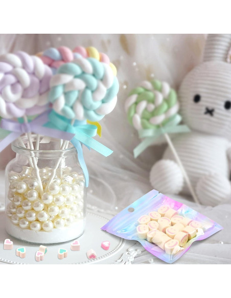 150 Bolsas Holográficas Resellables ANZNKU 7.6x10.2 cm Multicolor