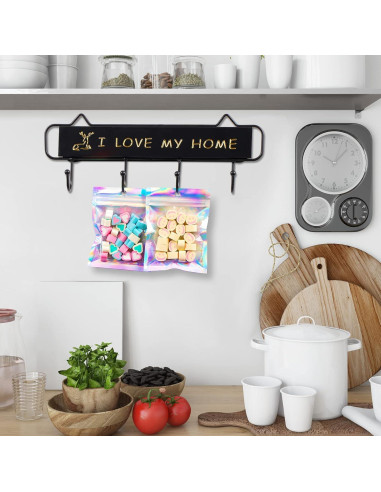 150 Bolsas Holográficas Resellables ANZNKU 7.6x10.2 cm Multicolor