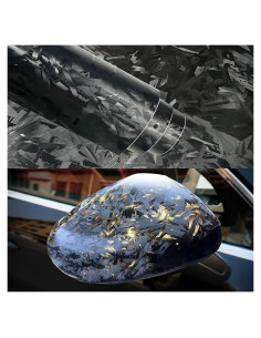 Vinilo Autoadhesivo JYEASTZ Carbono Forjado Negro 30x150cm