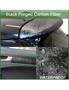 Vinilo Autoadhesivo JYEASTZ Carbono Forjado Negro 30x150cm 2