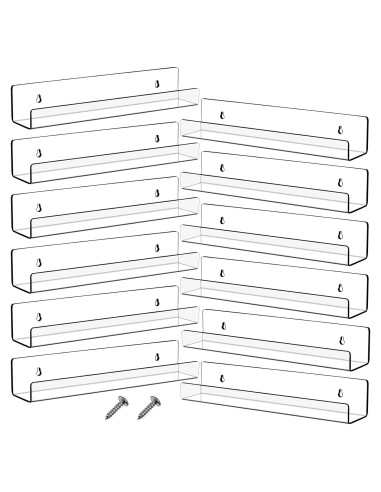Estante Flotante de Acrílico Blulu 14" - 16 Paquetes