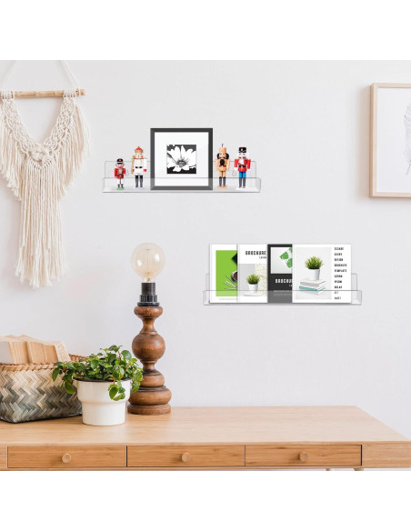 Estante Flotante de Acrílico Blulu 14" - 16 Paquetes