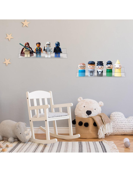 Estante Flotante de Acrílico Blulu 14" - 16 Paquetes