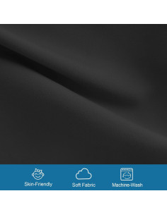 Juego de Sábanas SPRINGSPIRIT Cama Individual 4 Piezas Negro 2