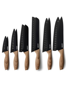 Juego de Cuchillos de Cocina CAROTE 12 Piezas Acero Inoxidable